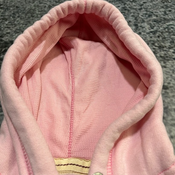 NWT Hollister Zip Up Hoodie Womens Large Pink Search And Rescue Spell Out Y2K - Picture 6 of 12